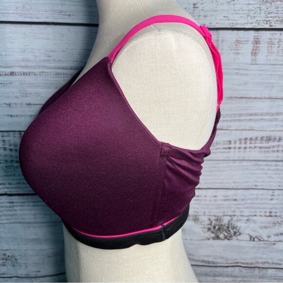 Cacique 38H Lane Bryant Lounge Bra Purple Pink Wireless Bra - Picture 2 of 8